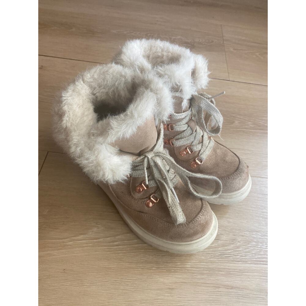 Harper Canyon boots little girls size 1 pink metallic fur